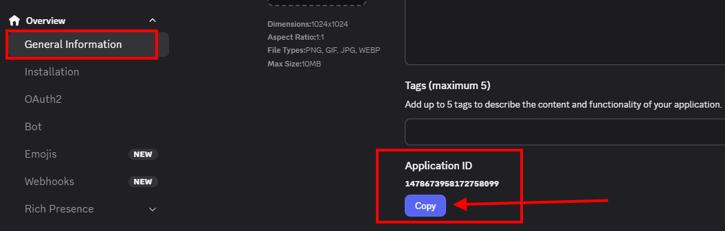 Copy Application Id